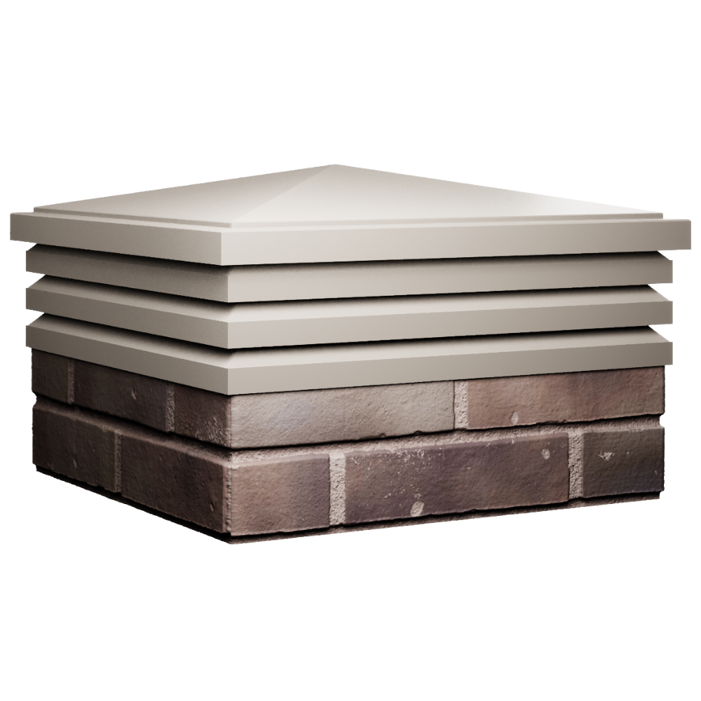 Колпак Zking Бона ХайТек Бежевый на столб 2х2 кирпича (513х513мм) в Аксае фото