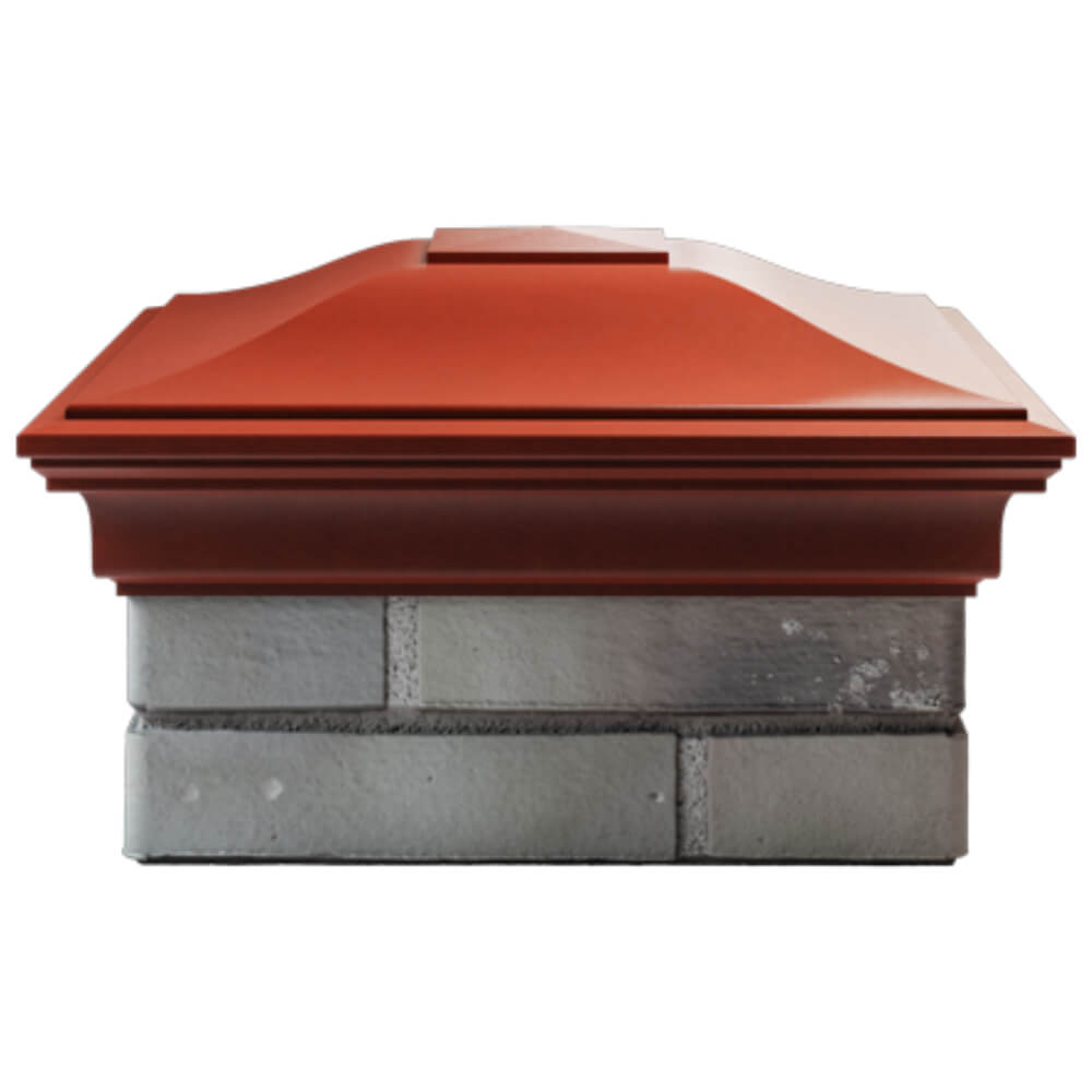 Колпак Zking Монблан Красный на столб 1.5х1.5 кирпича (385х385мм) Аксай фото