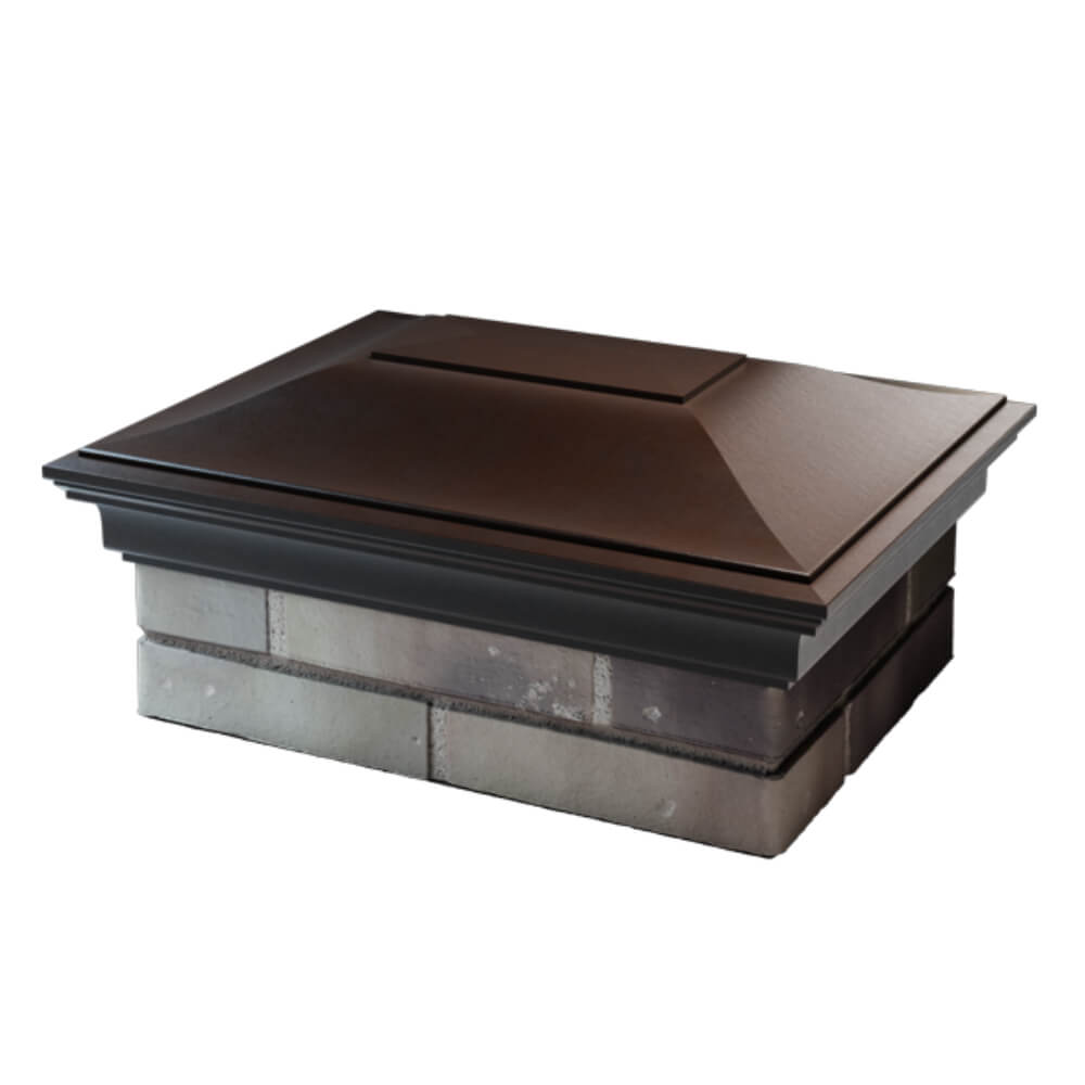 Колпак Zking Монблан Коричневый на столб 2х1.5 кирпича (515х385мм) в Аксае фото