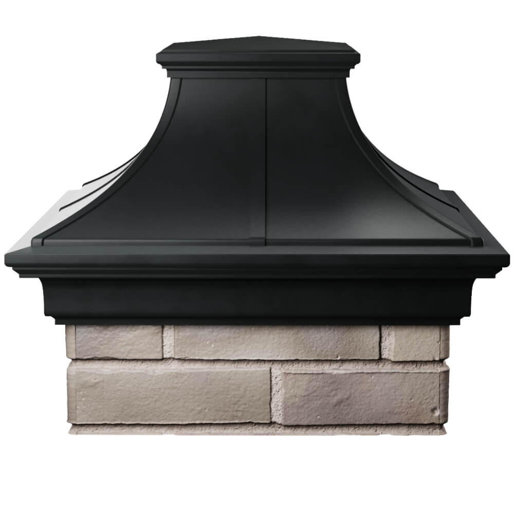 Колпак Zking Монблан Премиум Черный на столб 1.5х1.5 кирпича (385х385мм) Аксай фото