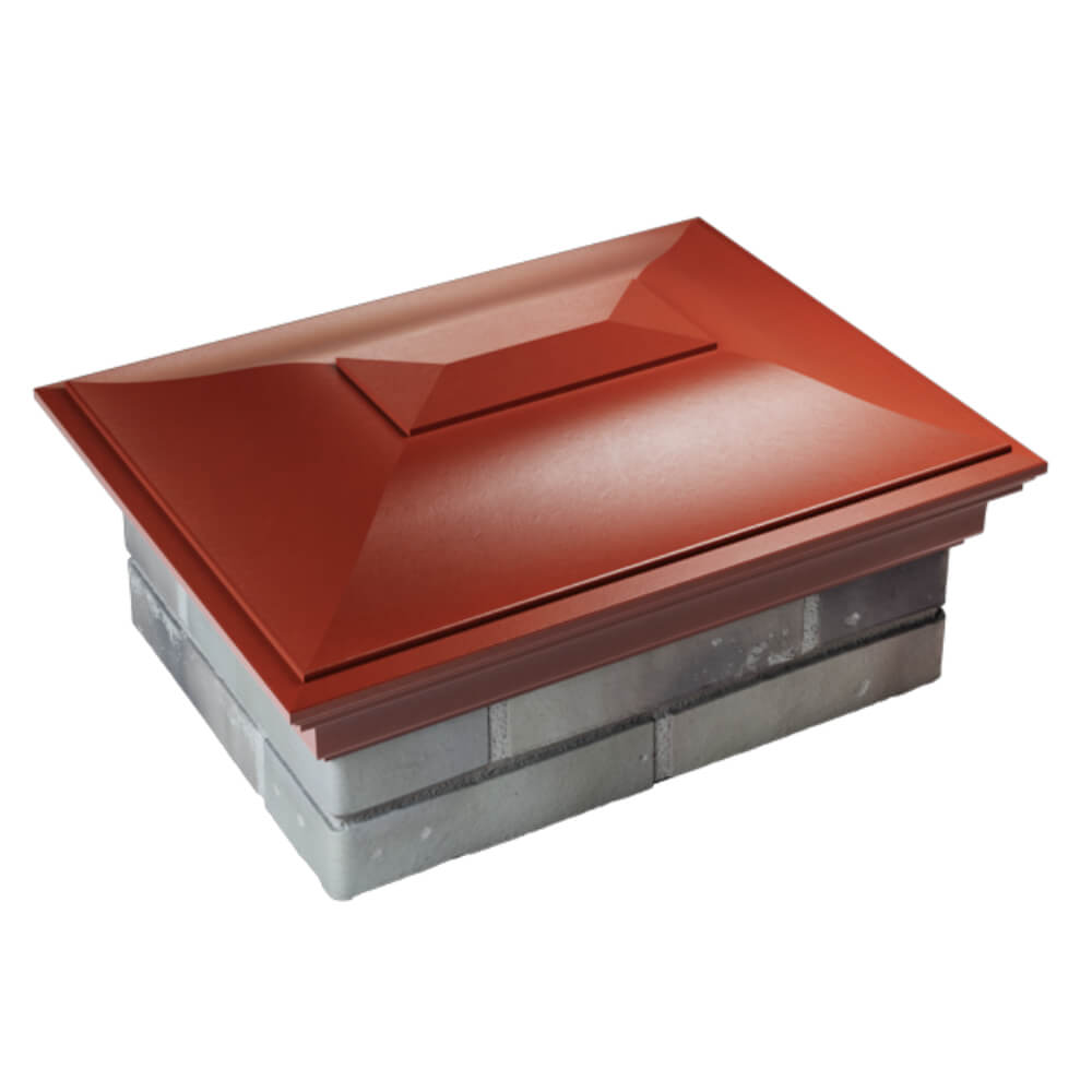 Колпак Zking Монблан Красный на столб 2х1.5 кирпича (515х385мм) Аксай фото