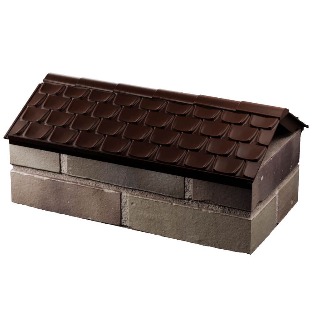 Парапет Zking Эльбрус Коричневый с посадкой на 1 кирпич (255мм) в Аксае фото