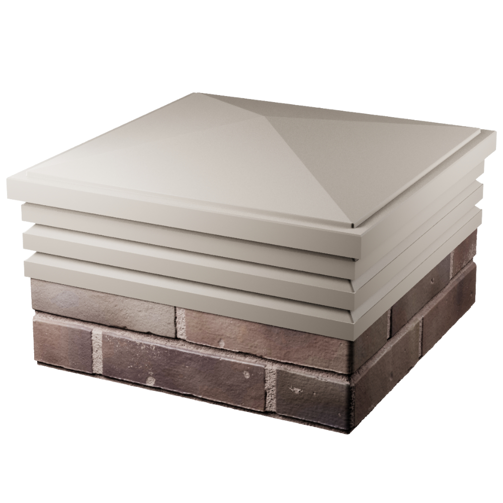 Колпак Zking Бона ХайТек Бежевый на столб 2х2 кирпича (513х513мм) в Аксае фото