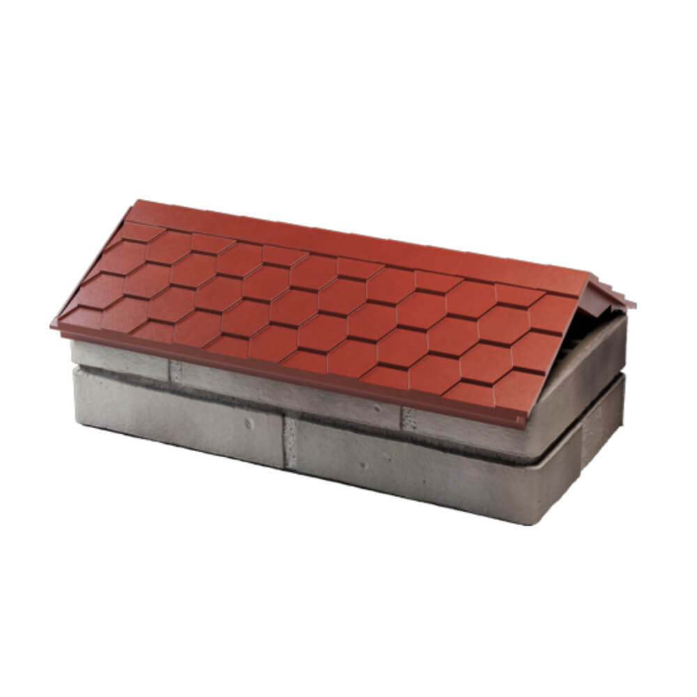 Парапет Zking Эверест Красный с посадкой на 1 кирпич (200/225/255мм) в Аксае фото