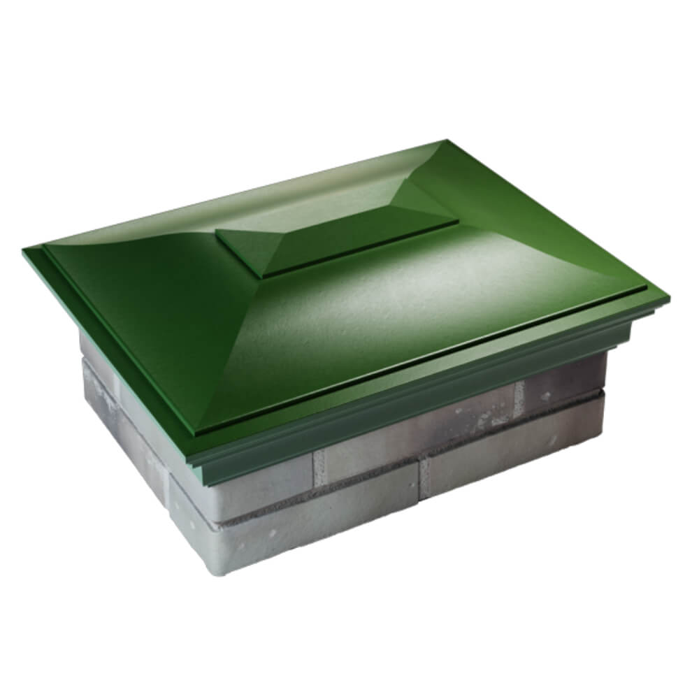 Колпак Zking Монблан Зеленый на столб 2х1.5 кирпича (515х385мм) Аксай фото