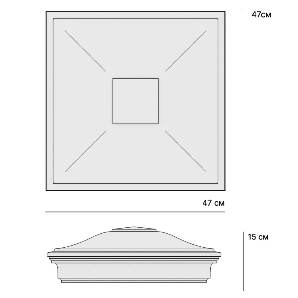 Колпак Zking Монблан Коричневый на столб 1.5х1.5 кирпича (385х385мм) в Аксае фото
