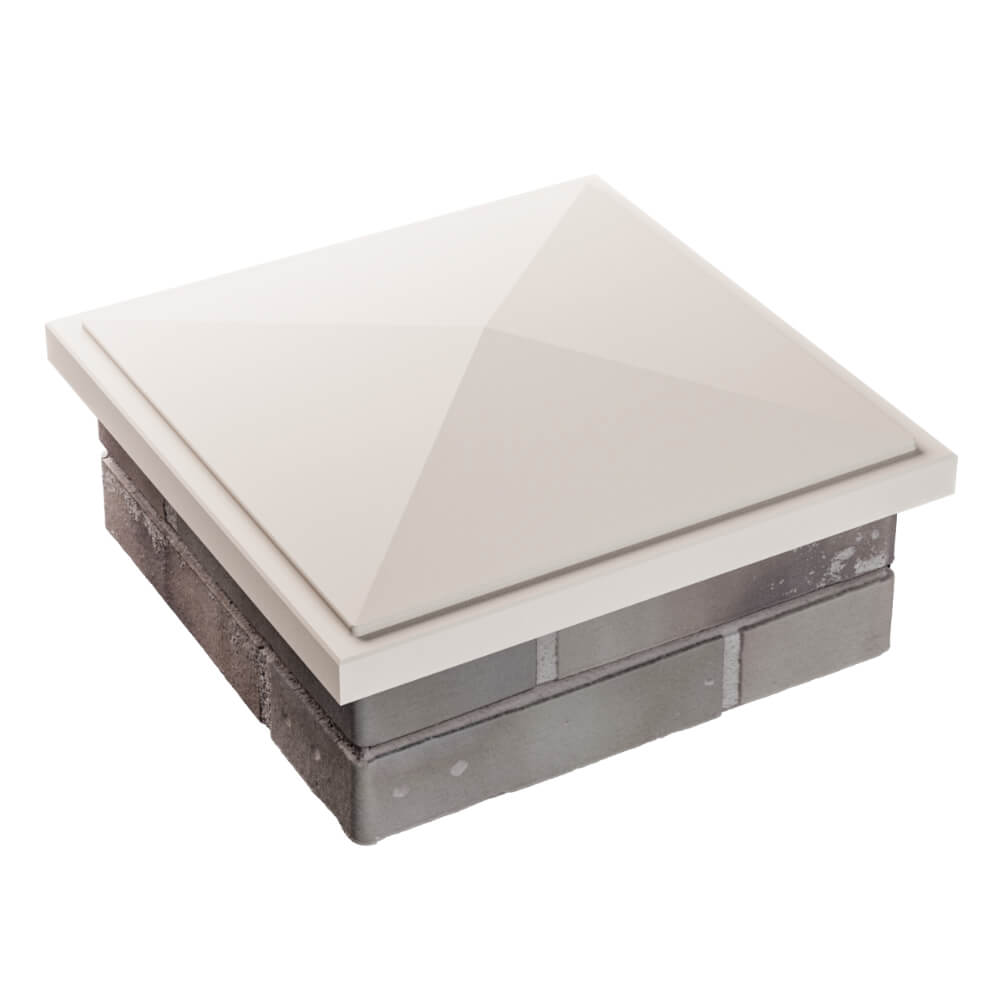 Колпак Zking БонаМоно Бежевый на столб 1.5х1.5 кирпича (385х385, 400х400мм) в Аксае фото