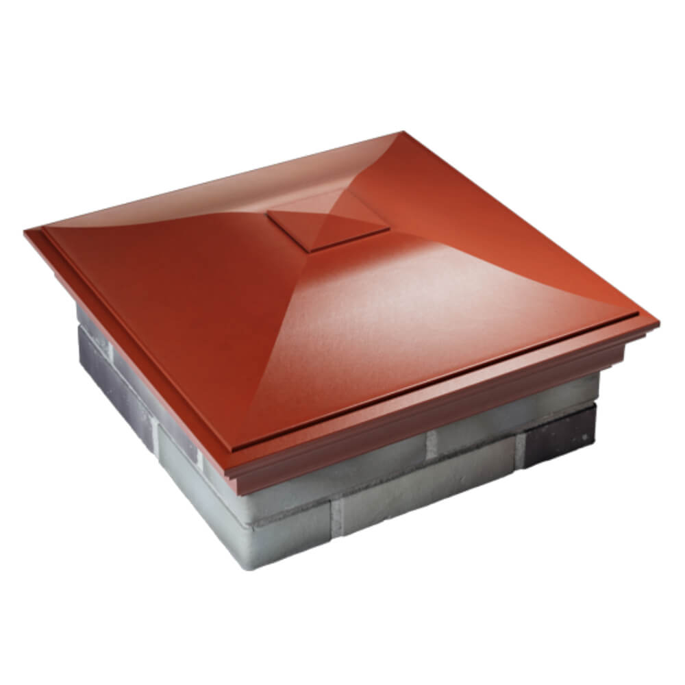 Колпак Zking Монблан Красный на столб 2х2 кирпича (515х515мм) Аксай фото