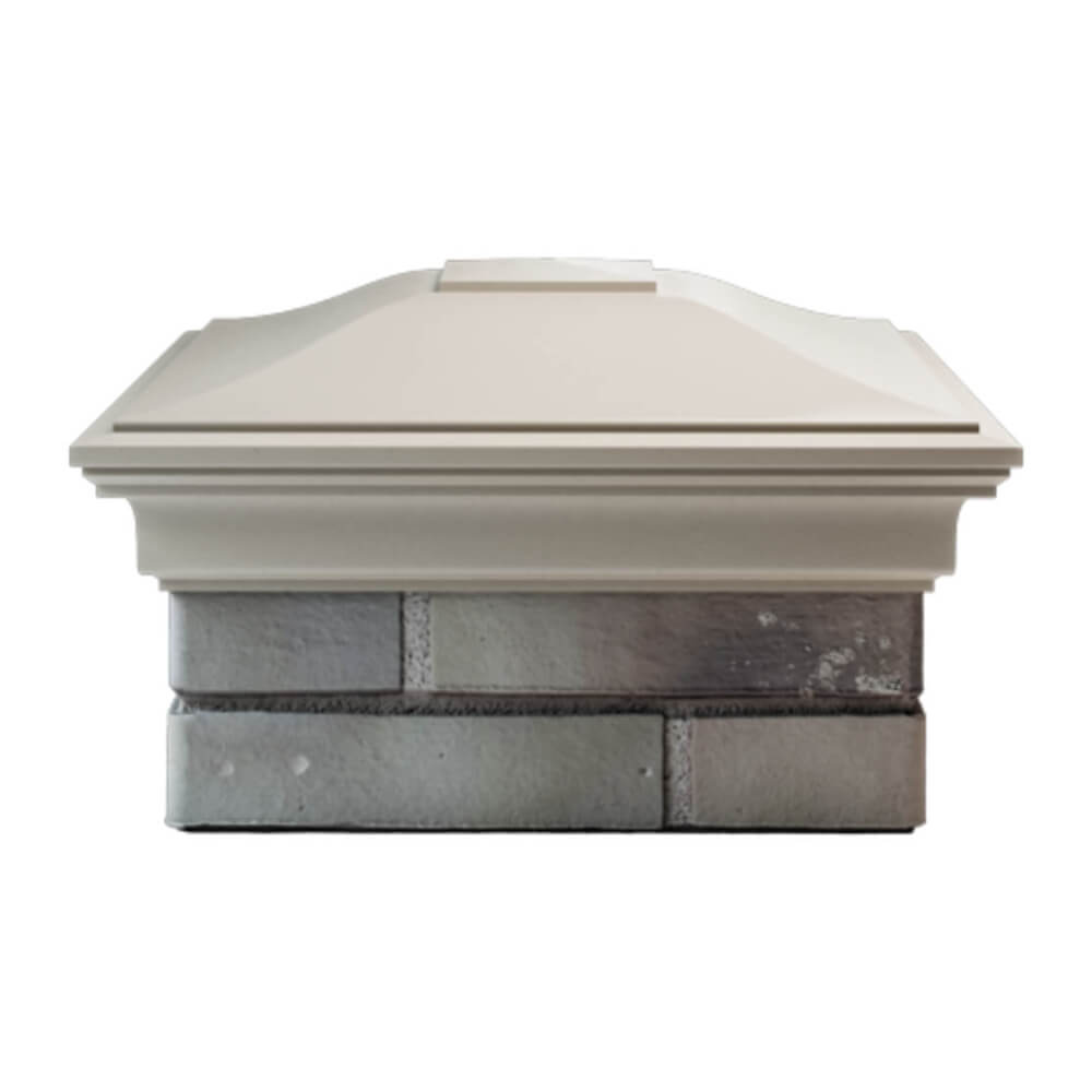 Колпак Zking Монблан Бежевый на столб 1.5х1.5 еврокирпича 0.7НФ (355х355мм) Аксай фото