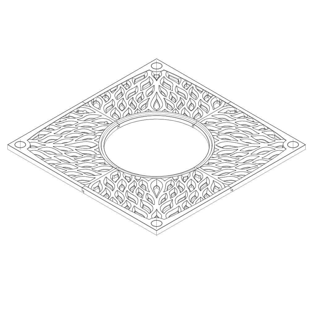 Приствольная решетка для дерева ZKING CRUST 2х2м Черная в Аксае фото