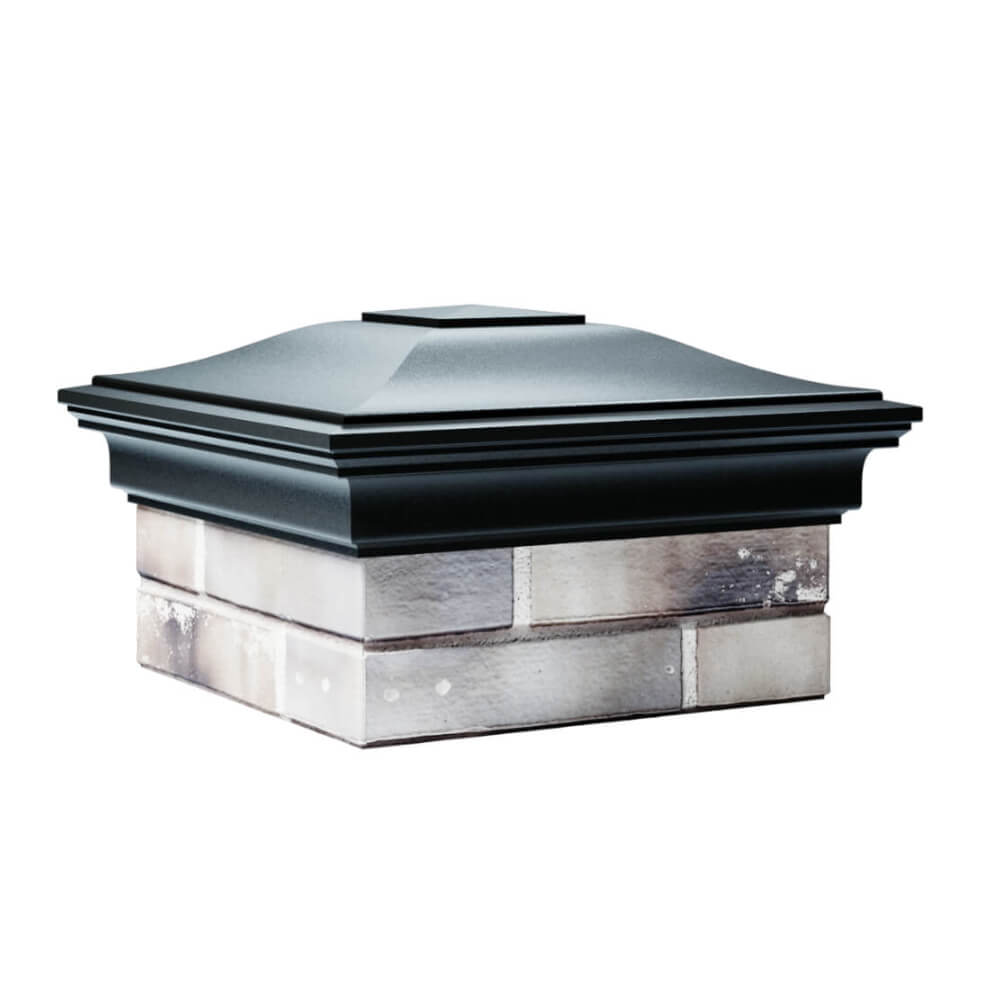 Колпак Zking Монблан Черный на столб 1.5х1.5 еврокирпича 0.7НФ (355х355мм) в Аксае фото