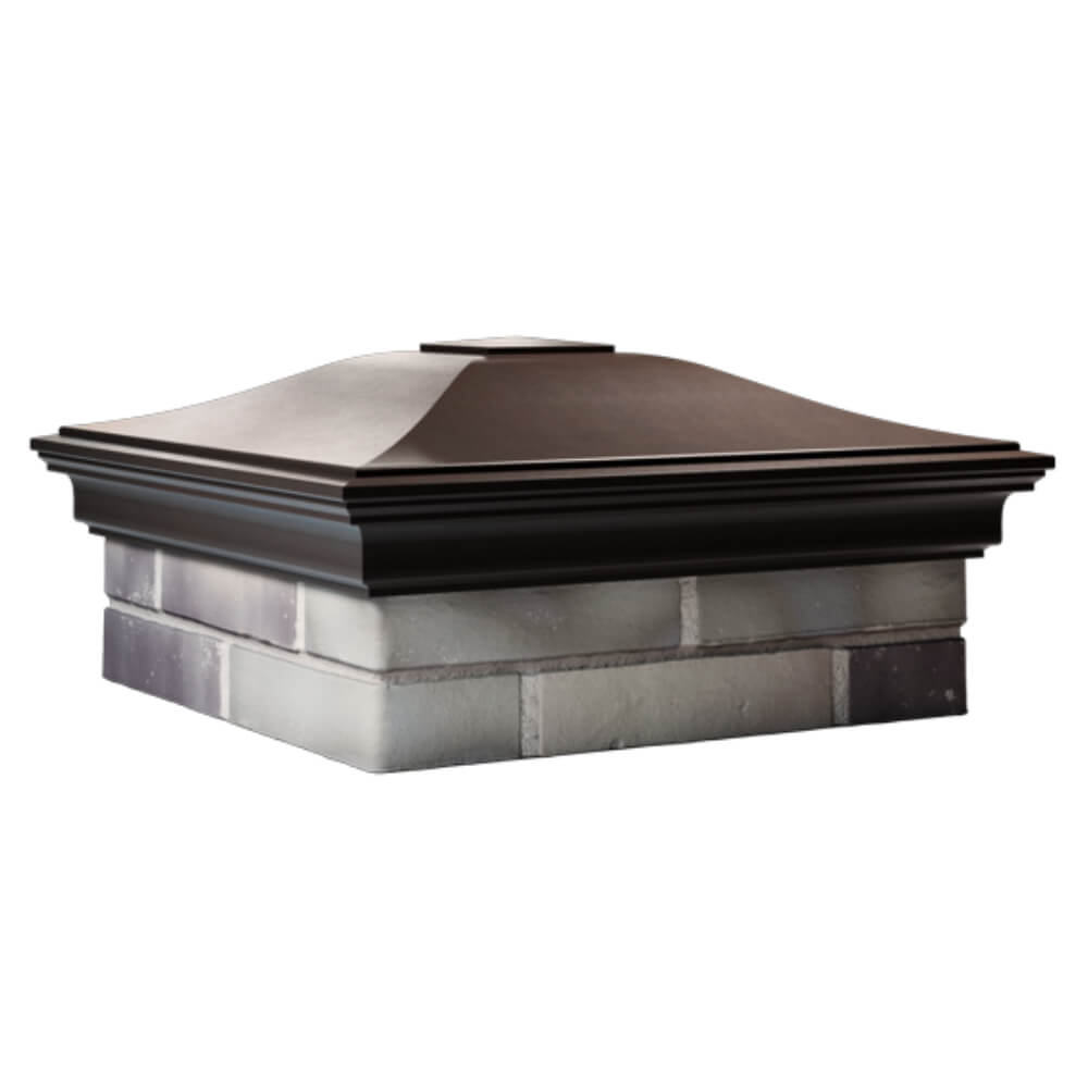 Колпак Zking Монблан Коричневый на столб 2х2 кирпича (515х515мм) в Аксае фото