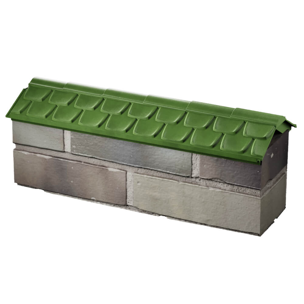 Парапет Zking Эльбрус Зеленый с посадкой на 0.5 кирпича (130мм) в Аксае фото