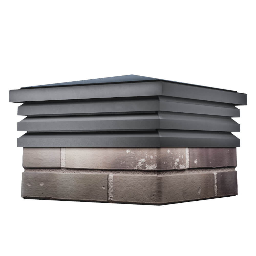 Колпак Zking Бона ХайТек Серый на столб 1.5х1.5 кирпича (385х385мм) в Аксае фото