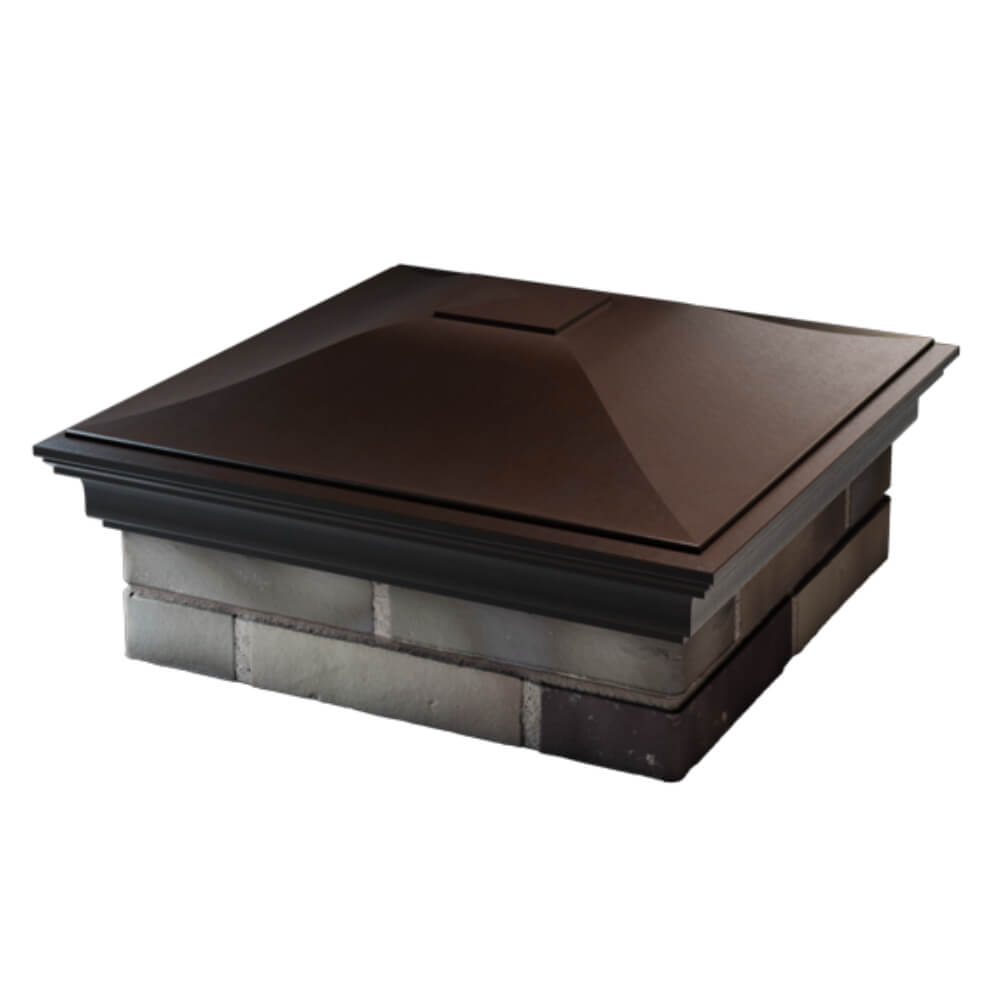 Колпак Zking Монблан Коричневый на столб 2х2 кирпича (515х515мм) в Аксае фото