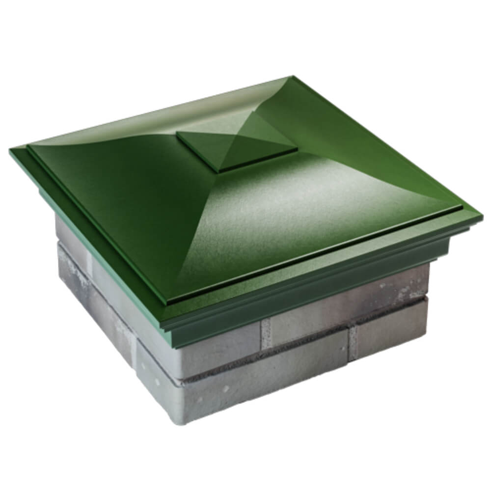 Колпак Zking Монблан Зеленый на столб 1.5х1.5 кирпича (385х385мм) в Аксае фото