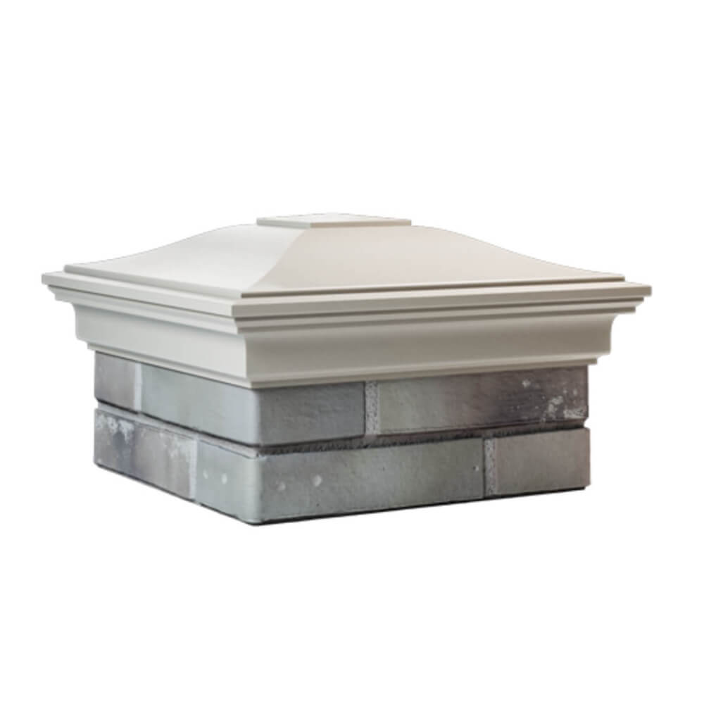 Колпак Zking Монблан Бежевый на столб 1.5х1.5 еврокирпича 0.7НФ (355х355мм) в Аксае фото