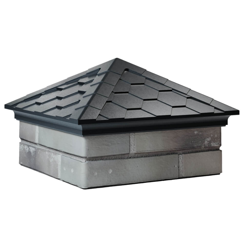 Колпак Zking Эверест Черный на столб 1.5х1.5 кирпича (390х390мм) в Аксае фото