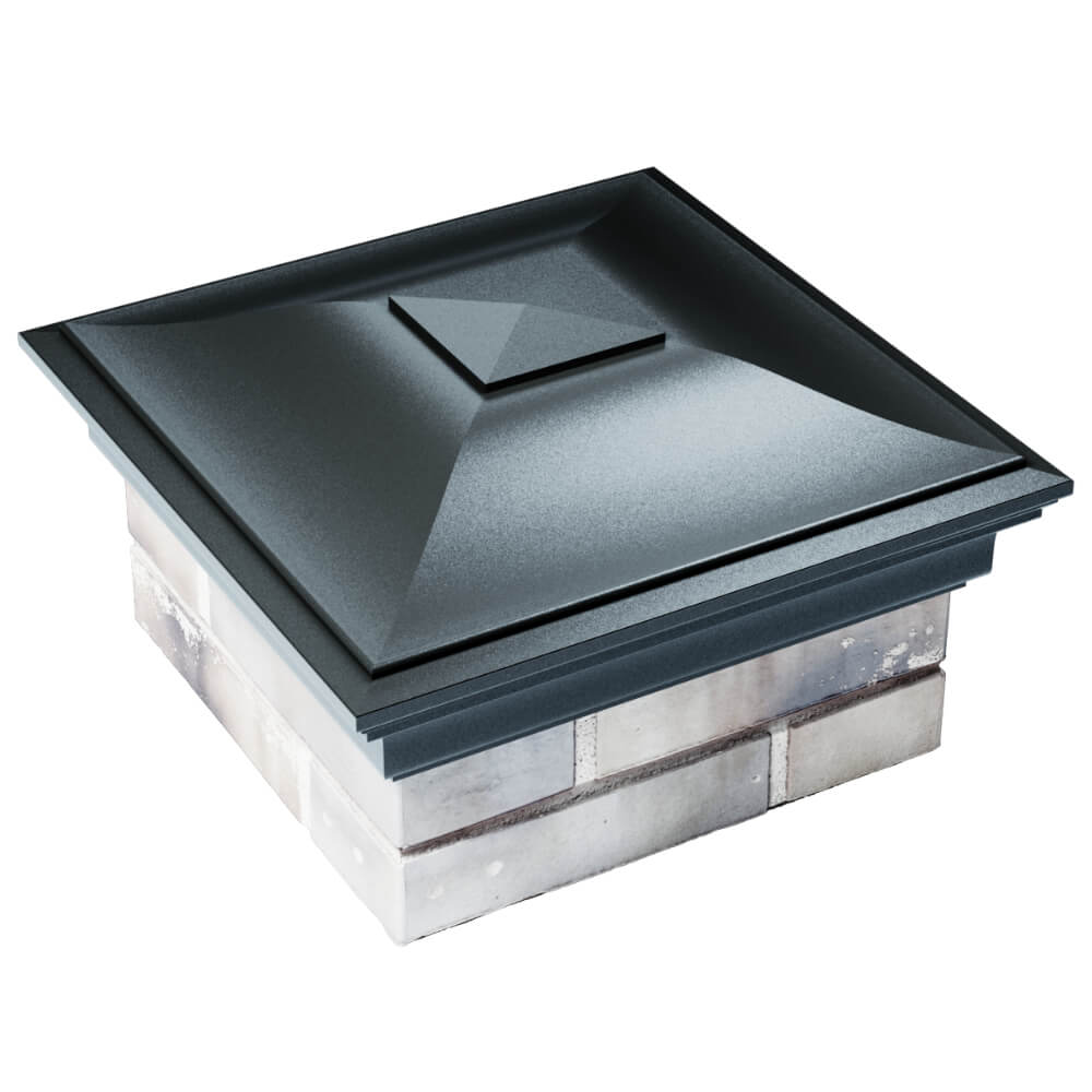 Колпак Zking Монблан Черный на столб 1.5х1.5 кирпича (385х385мм) в Аксае фото