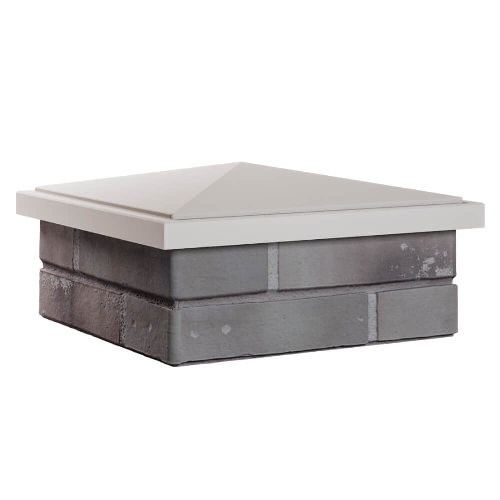 Колпак Zking БонаМоно Бежевый на столб 1.5х1.5 кирпича (385х385, 400х400мм) в Аксае фото