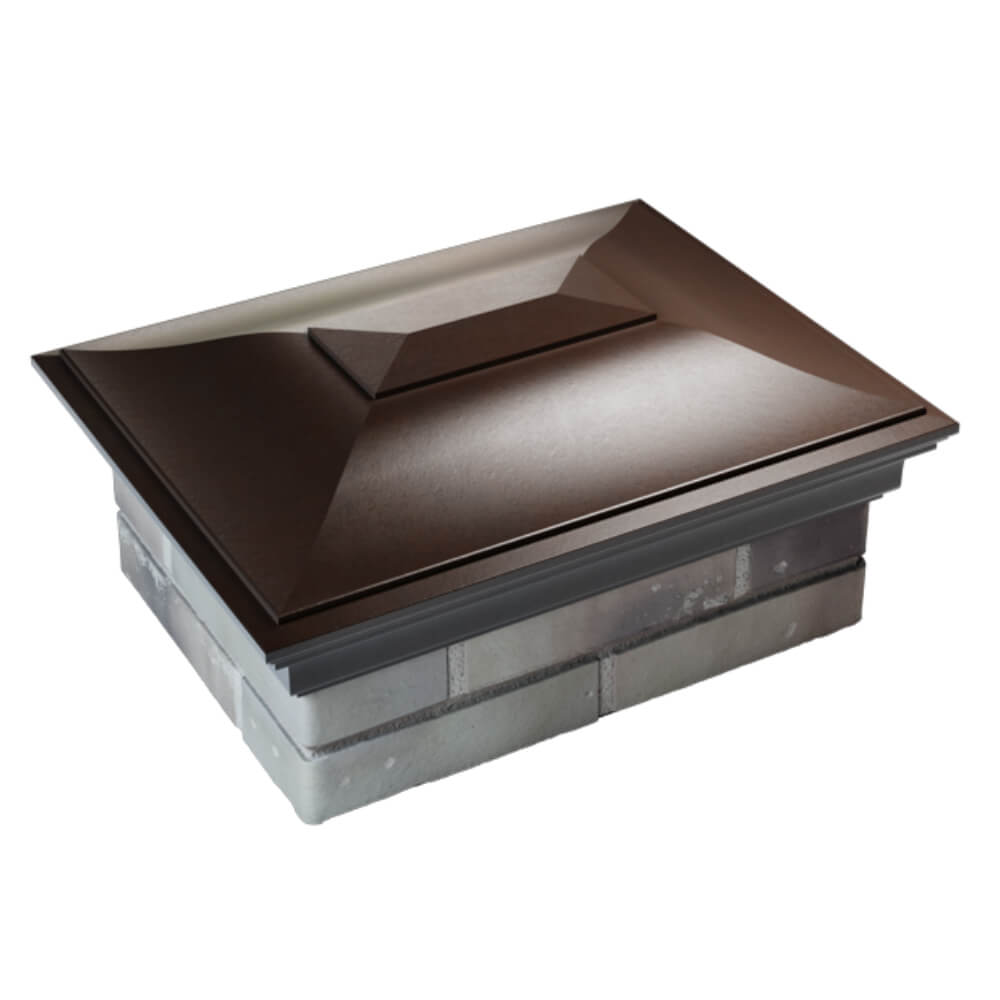 Колпак Zking Монблан Коричневый на столб 2х1.5 кирпича (515х385мм) Аксай фото