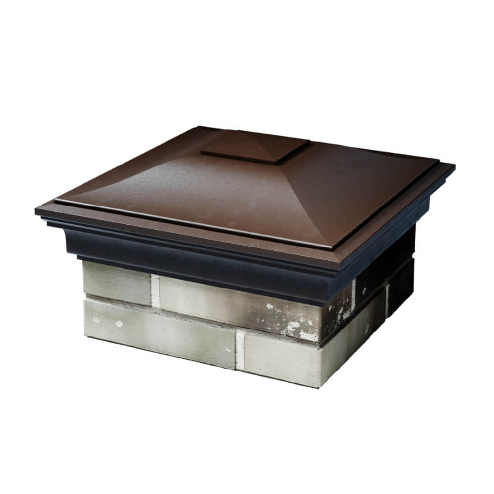 Колпак Zking Монблан Коричневый на столб 1.5х1.5 еврокирпича 0.7НФ (355х355мм) в Аксае фото