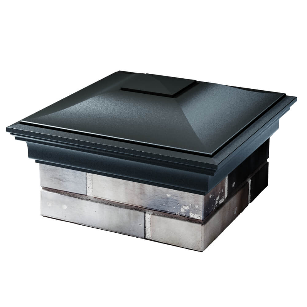 Колпак Zking Монблан Черный на столб 1.5х1.5 кирпича (385х385мм) в Аксае фото