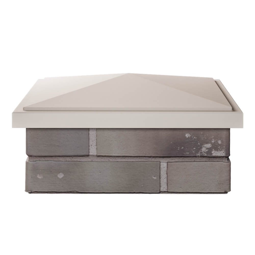 Колпак Zking БонаМоно Бежевый на столб 1.5х1.5 кирпича (385х385, 400х400мм) Аксай фото