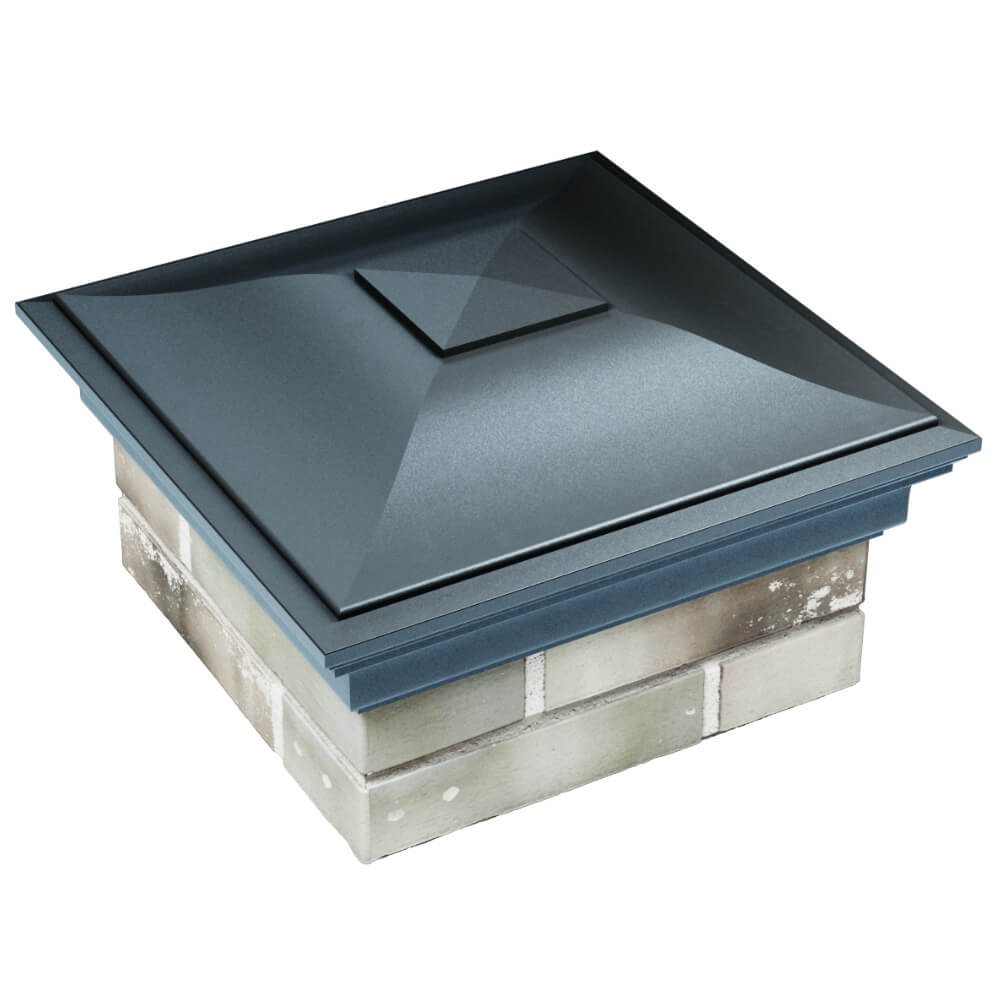 Колпак Zking Монблан Серый на столб 1.5х1.5 кирпича (385х385мм) в Аксае фото