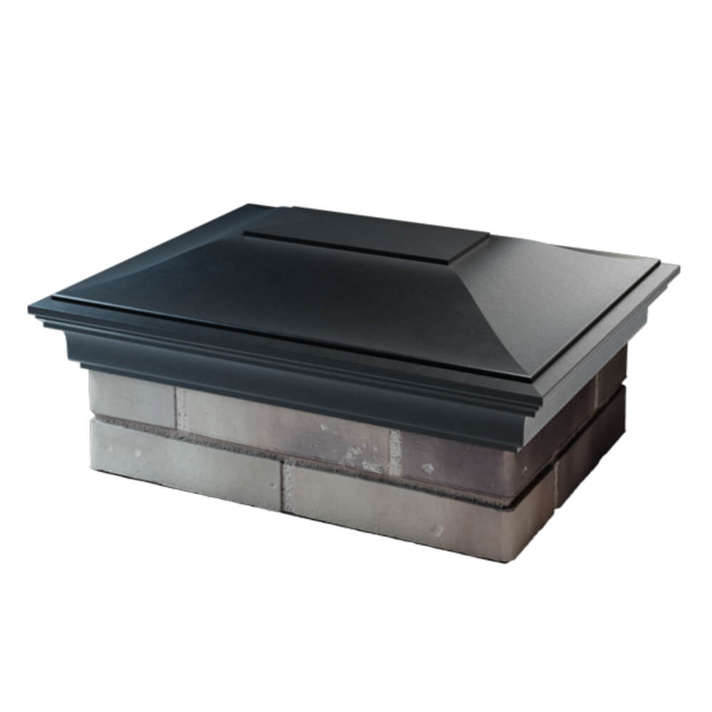 Колпак Zking Монблан Черный на столб 2х1.5 кирпича (515х385мм) в Аксае фото