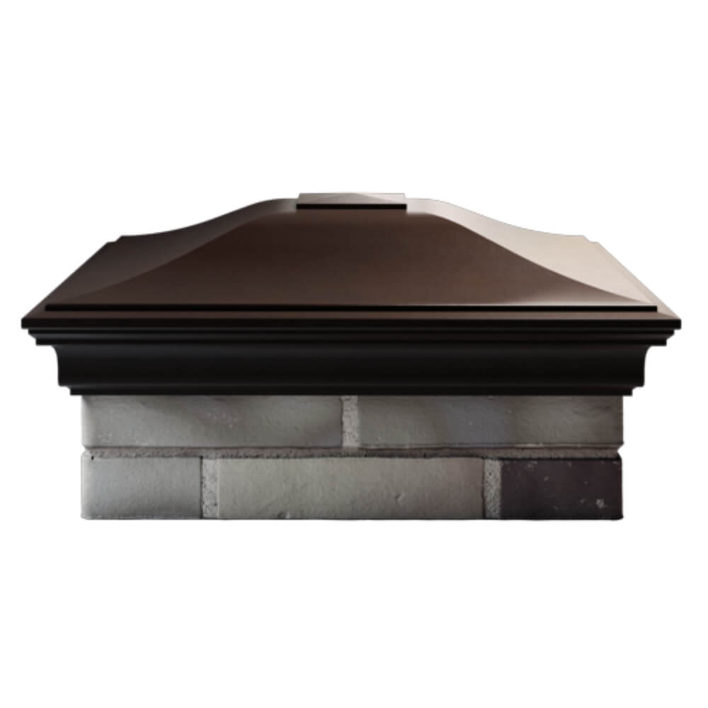 Колпак Zking Монблан Коричневый на столб 2х2 кирпича (515х515мм) в Аксае фото