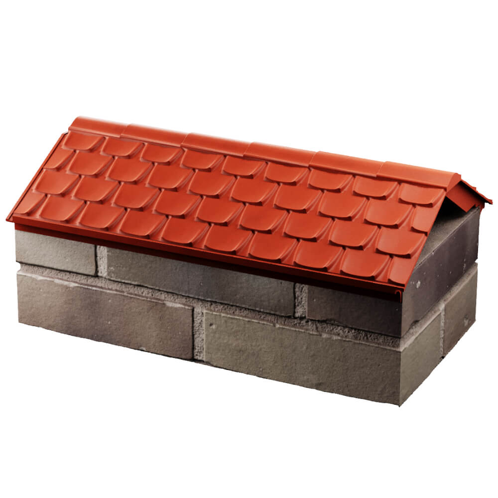 Парапет Zking Эльбрус Красный с посадкой на 1 кирпич (255мм) в Аксае фото