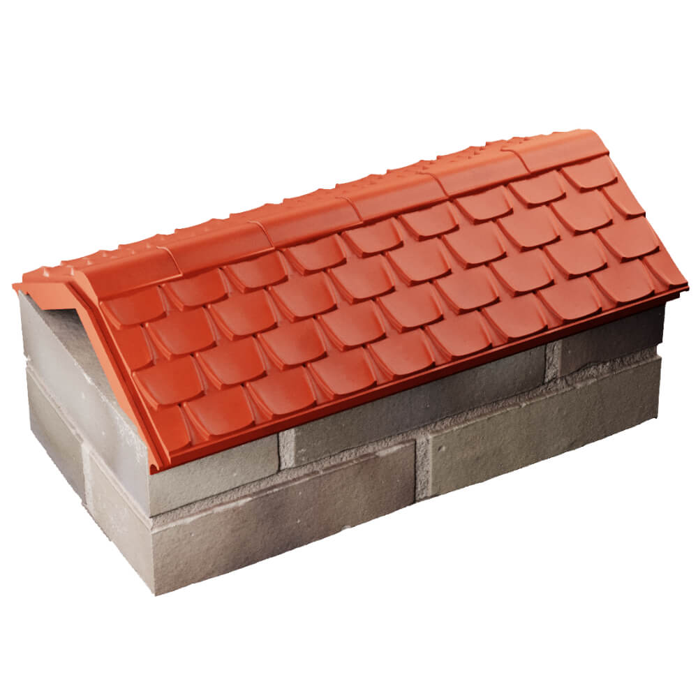 Парапет Zking Эльбрус Красный с посадкой на 1 кирпич (255мм) в Аксае фото