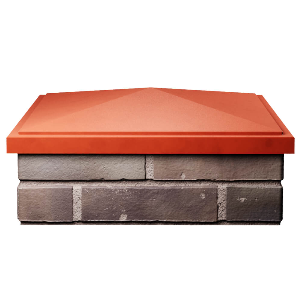 Колпак Zking БонаМоно Красный на столб 2х2 кирпича (515х515, 530х530мм) Аксай фото