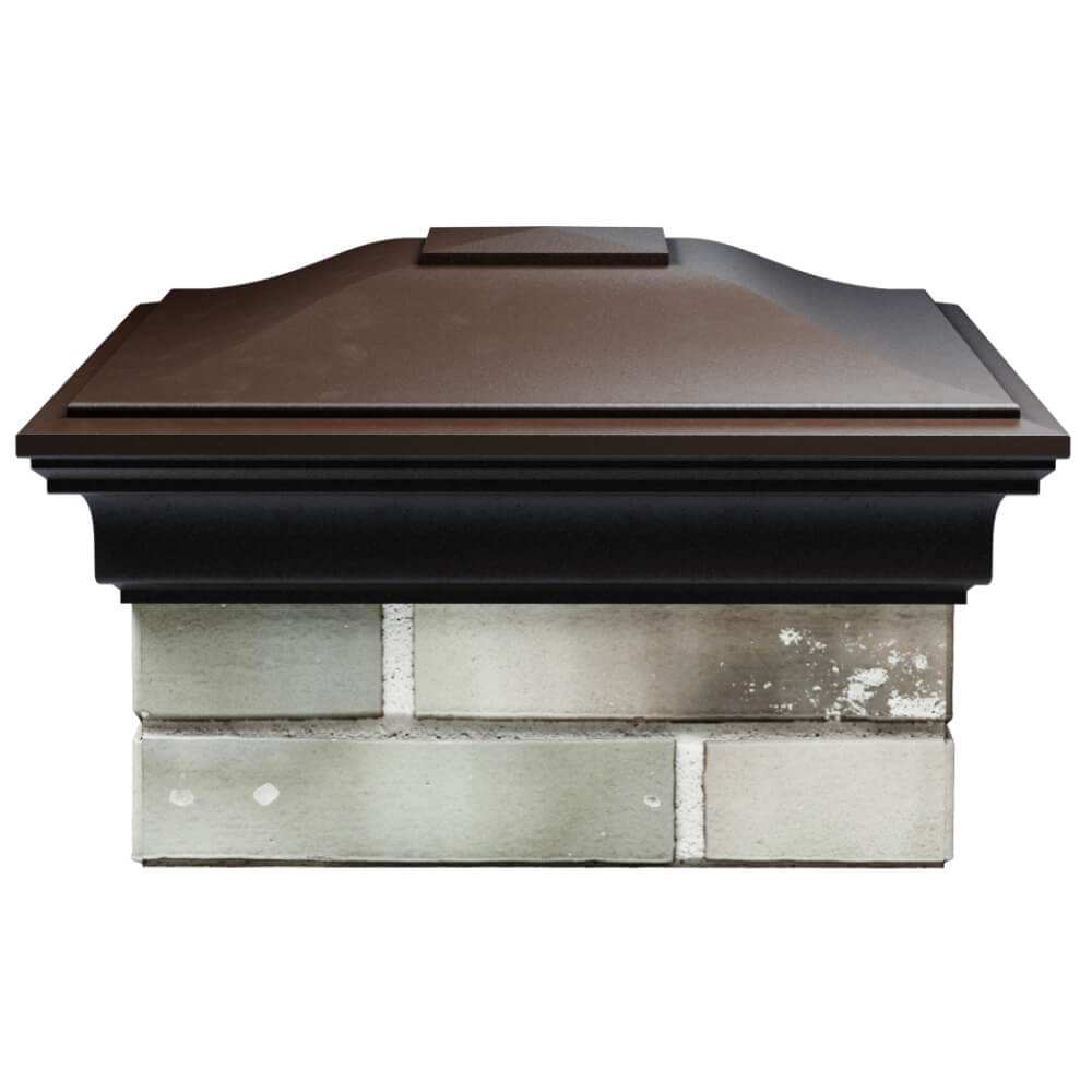 Колпак Zking Монблан Коричневый на столб 1.5х1.5 кирпича (385х385мм) Аксай фото