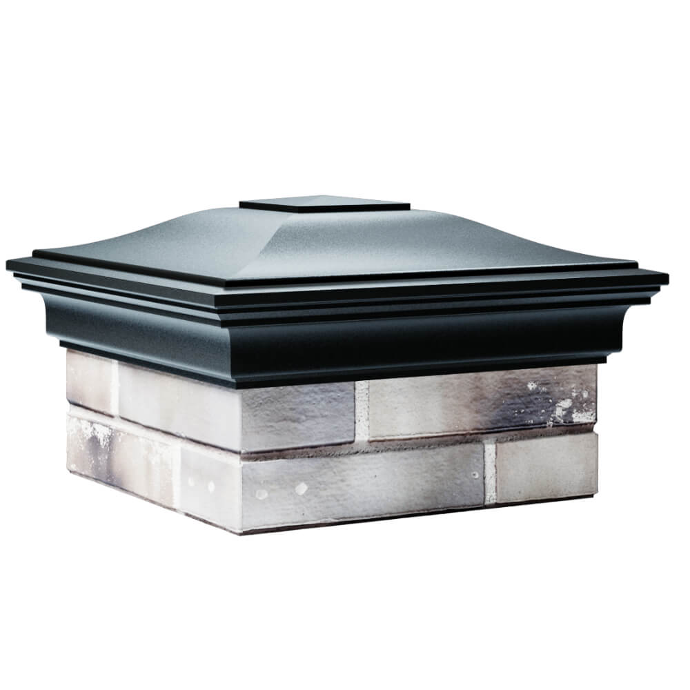 Колпак Zking Монблан Черный на столб 1.5х1.5 кирпича (385х385мм) в Аксае фото