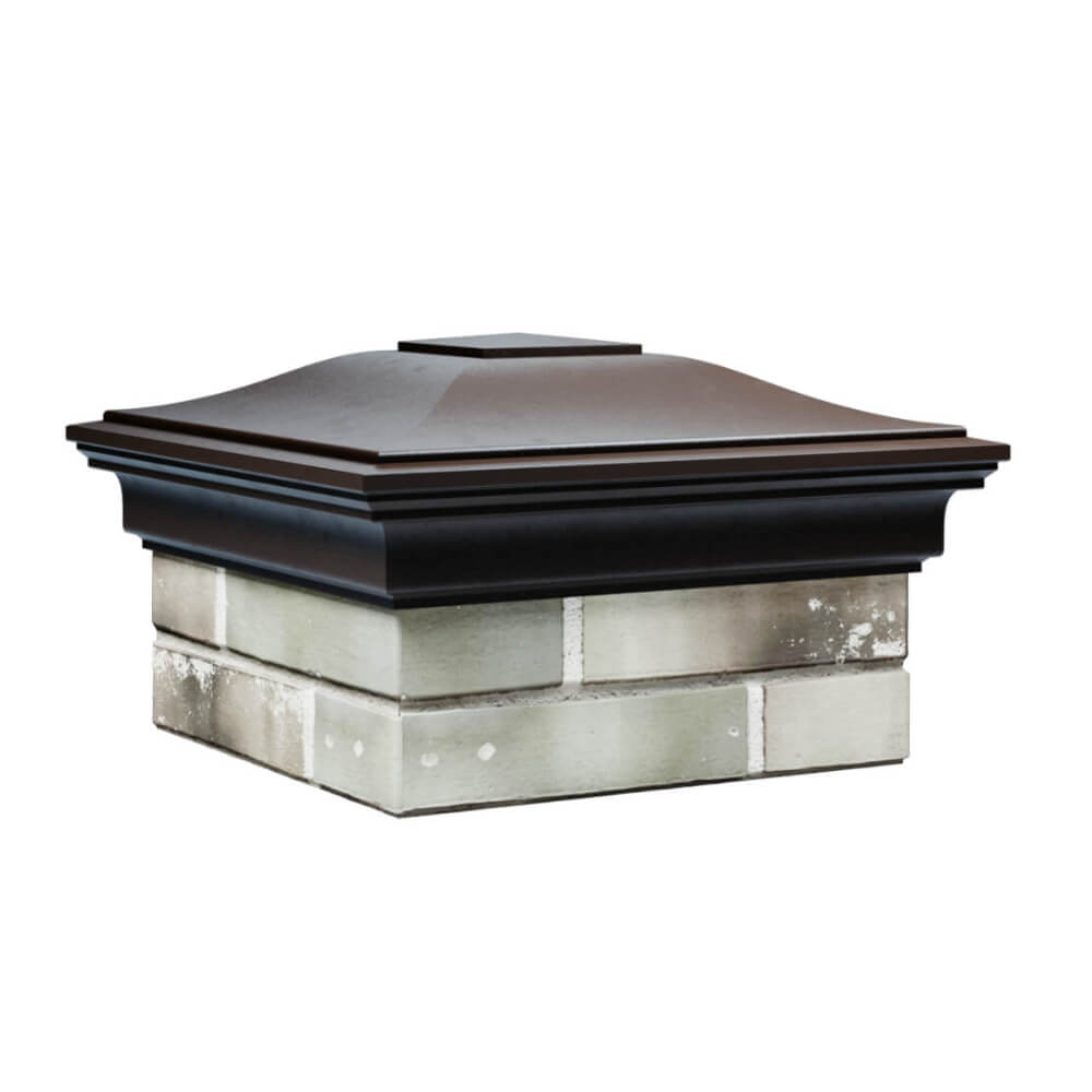 Колпак Zking Монблан Коричневый на столб 1.5х1.5 еврокирпича 0.7НФ (355х355мм) в Аксае фото