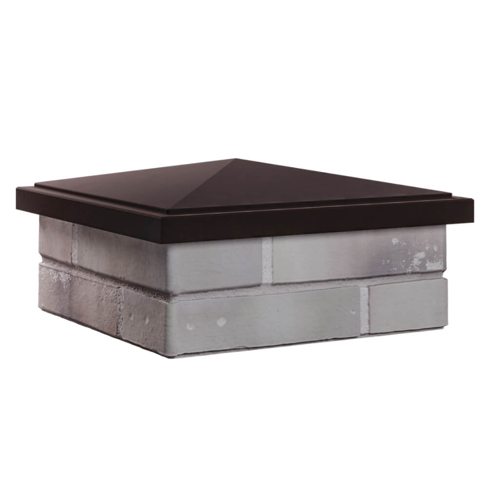 Колпак Zking БонаМоно Коричневый на столб 1.5х1.5 кирпича (385х385, 400х400мм) в Аксае фото