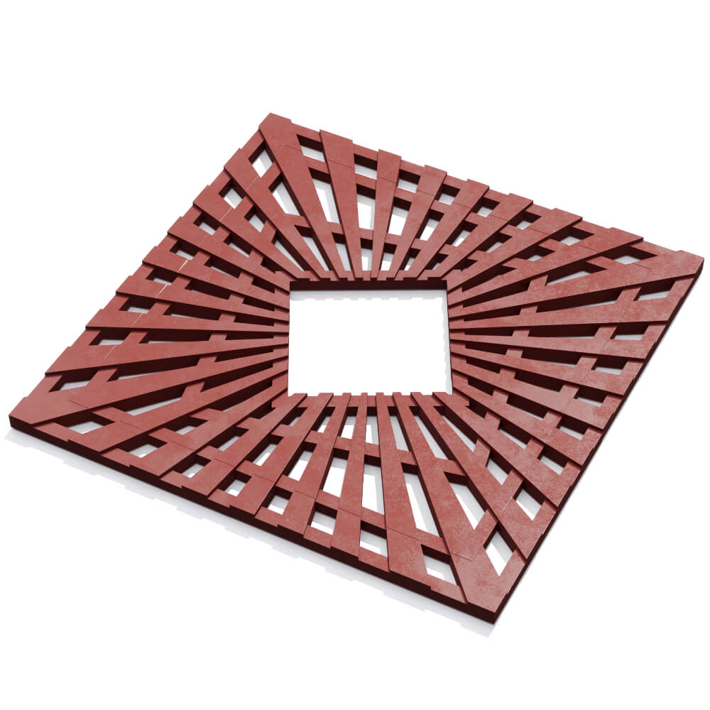 Приствольная решетка для дерева ZKING ATMOSPHERE 1.2х1.2м Красная в Аксае фото