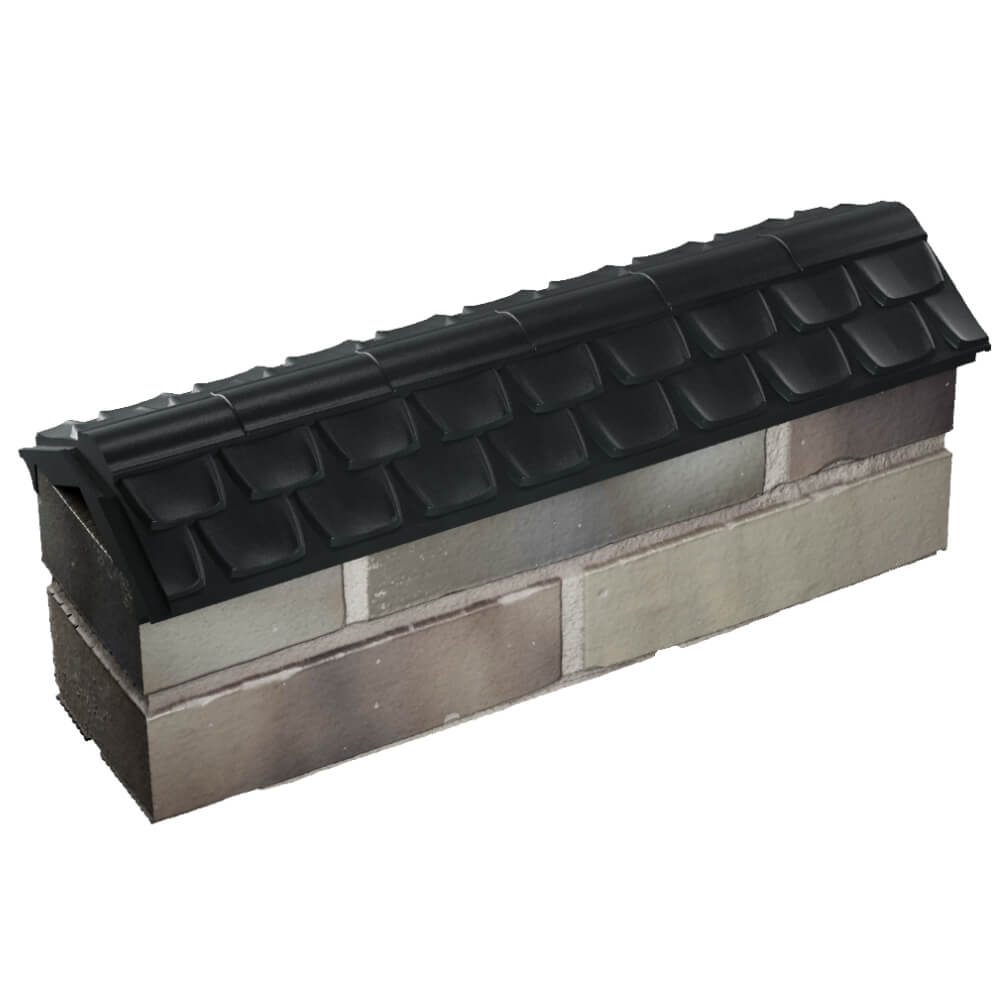 Парапет Zking Эльбрус Черный с посадкой на 0.5 кирпича (130мм) в Аксае фото