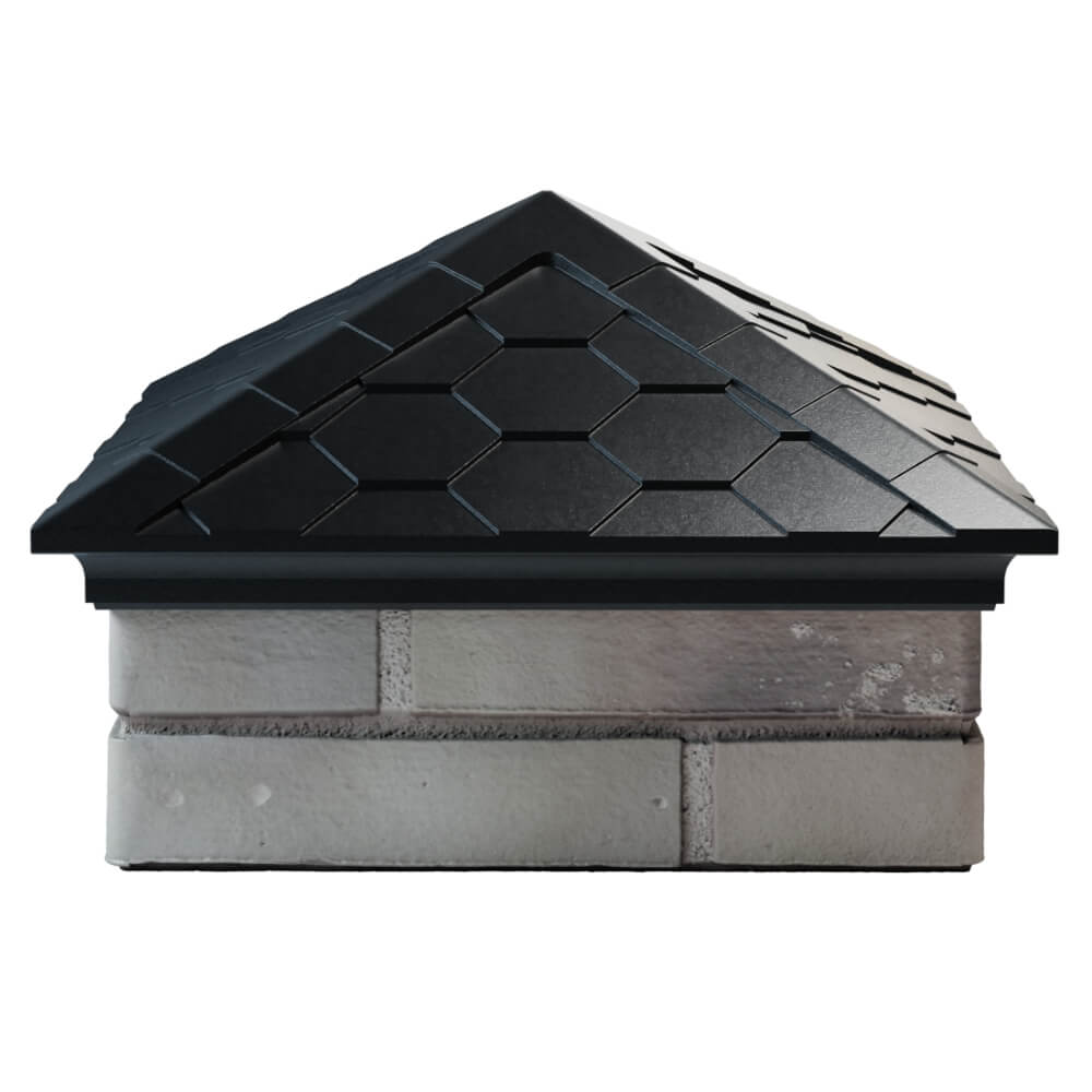 Колпак Zking Эверест Черный на столб 1.5х1.5 кирпича (390х390мм) Аксай фото