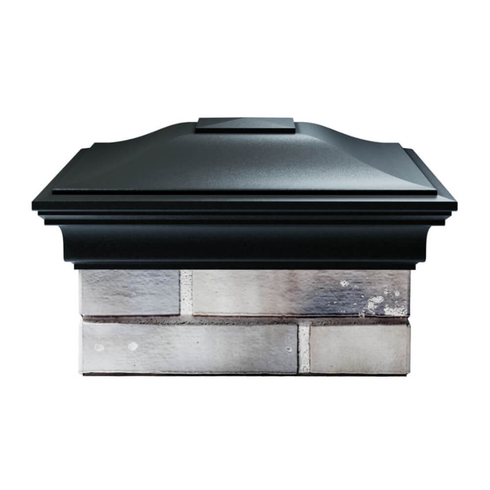 Колпак Zking Монблан Черный на столб 1.5х1.5 еврокирпича 0.7НФ (355х355мм) Аксай фото