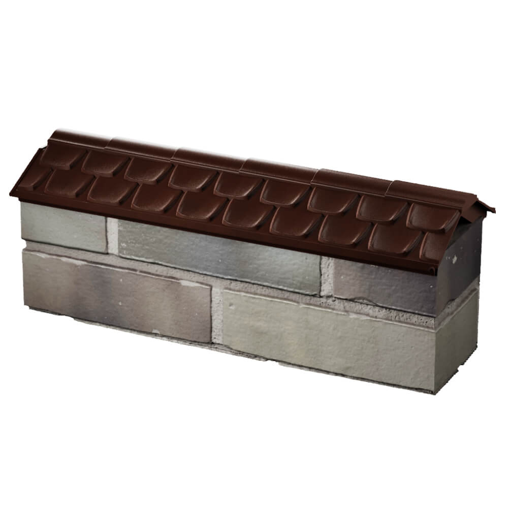 Парапет Zking Эльбрус Коричневый с посадкой на 0.5 кирпича (130мм) в Аксае фото