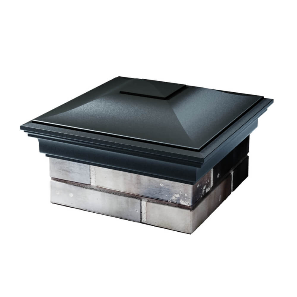 Колпак Zking Монблан Черный на столб 1.5х1.5 еврокирпича 0.7НФ (355х355мм) в Аксае фото