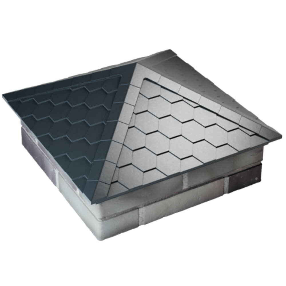 Колпак Zking Эверест Серый на столб 2х2 кирпича (535х535мм) Аксай фото