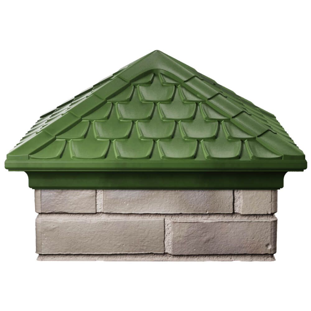 Колпак Zking Эльбрус Зеленый на столб 1.5х1.5 кирпича (385х385мм) Аксай фото