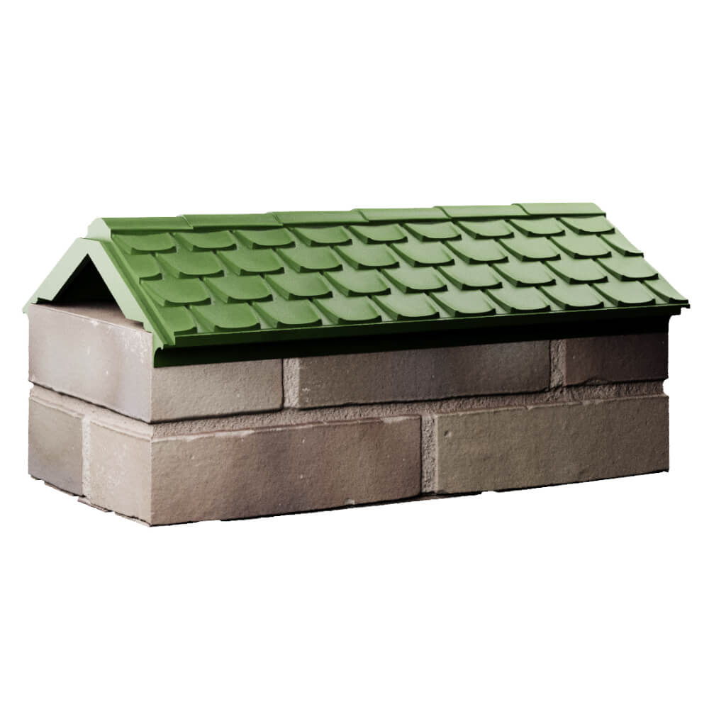 Парапет Zking Эльбрус Зеленый с посадкой на 1 кирпич (255мм) Аксай фото