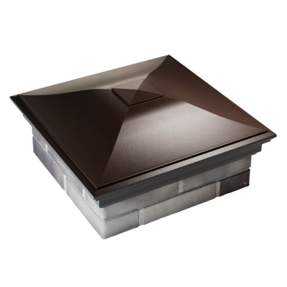 Колпак Zking Монблан Коричневый на столб 2х2 кирпича (515х515мм) Аксай фото