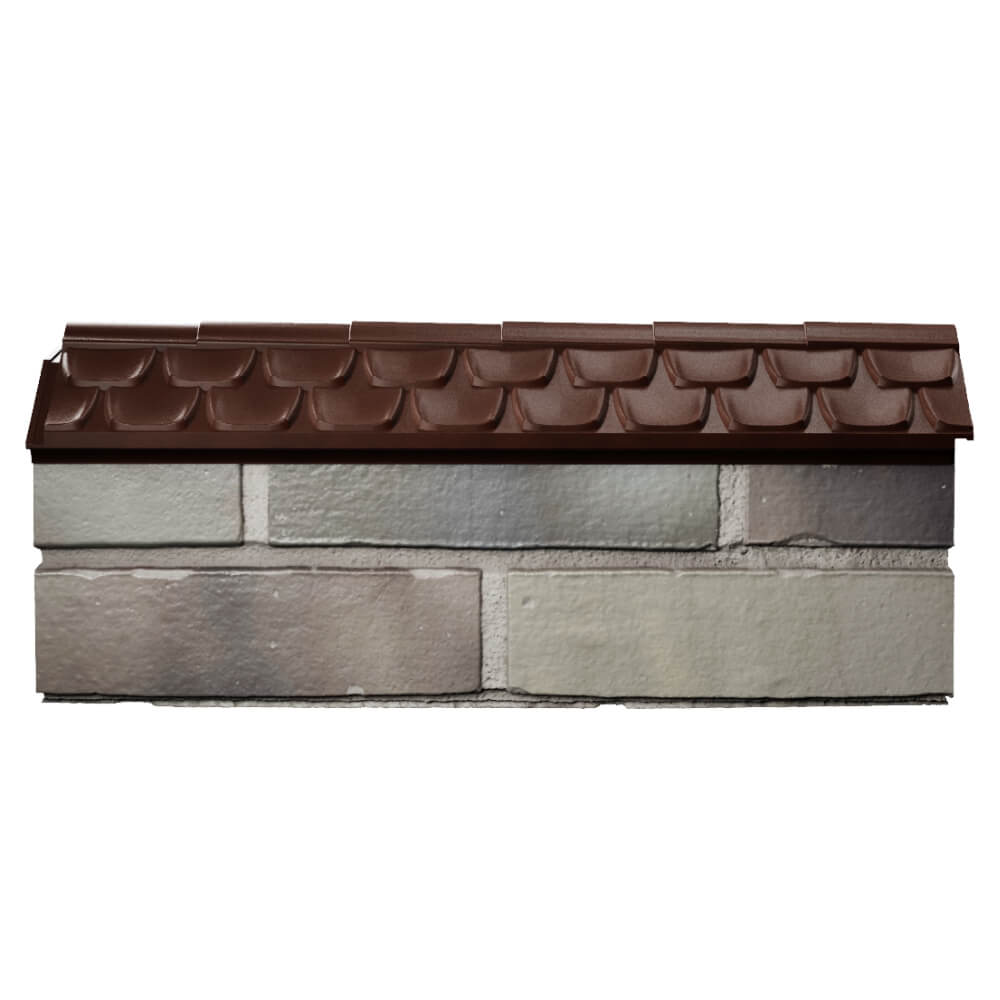 Парапет Zking Эльбрус Коричневый с посадкой на 0.5 кирпича (130мм) в Аксае фото