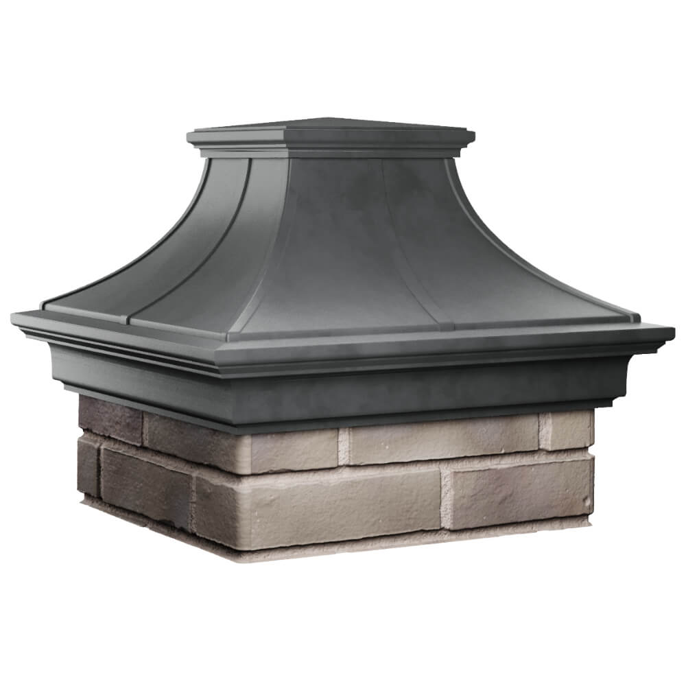 Колпак Zking Монблан Премиум Серый на столб 1.5х1.5 кирпича (385х385мм) в Аксае фото